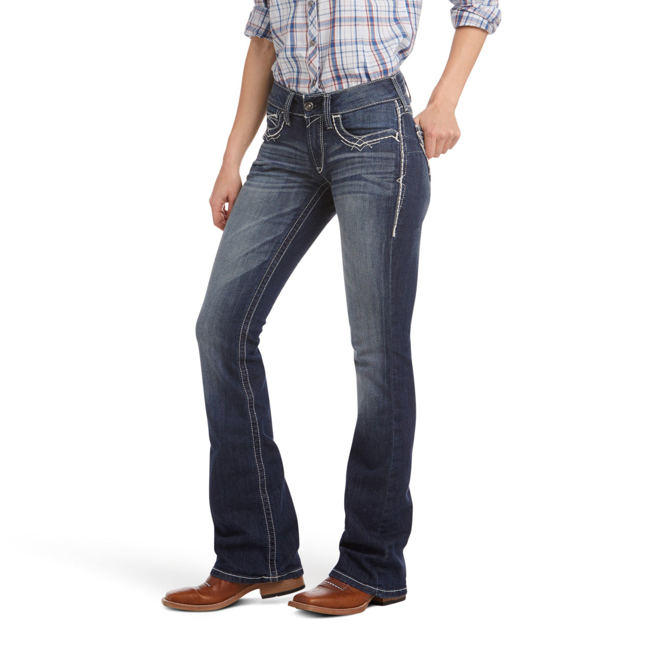 Ariat Jeans Womens Real Mid Rise Boot Cut 10017510