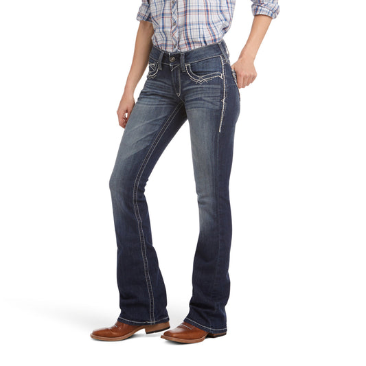 Ariat Jeans Womens Real Mid Rise Boot Cut 10017510