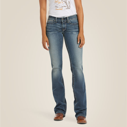 Ariat Jeans Womens Real Mid Rise Boot Cut 10016202
