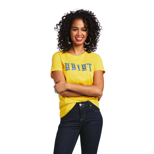 Ariat Women REAL Kinship Spicy Mustard Tee 10039528