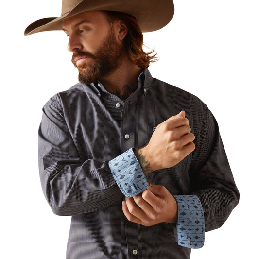 Ariat Men's Wrinkle Free Killian Classic Fit Shirt Indigo 10047205