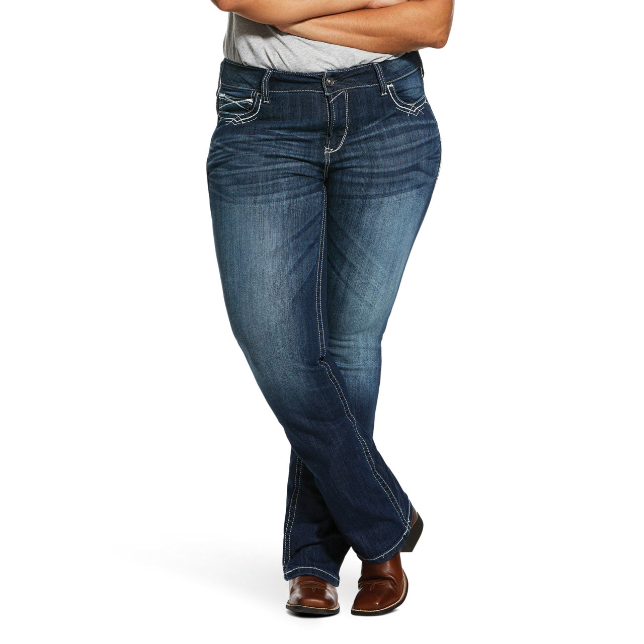 Ariat Jeans Womens Real Mid Rise Boot Cut 10017510