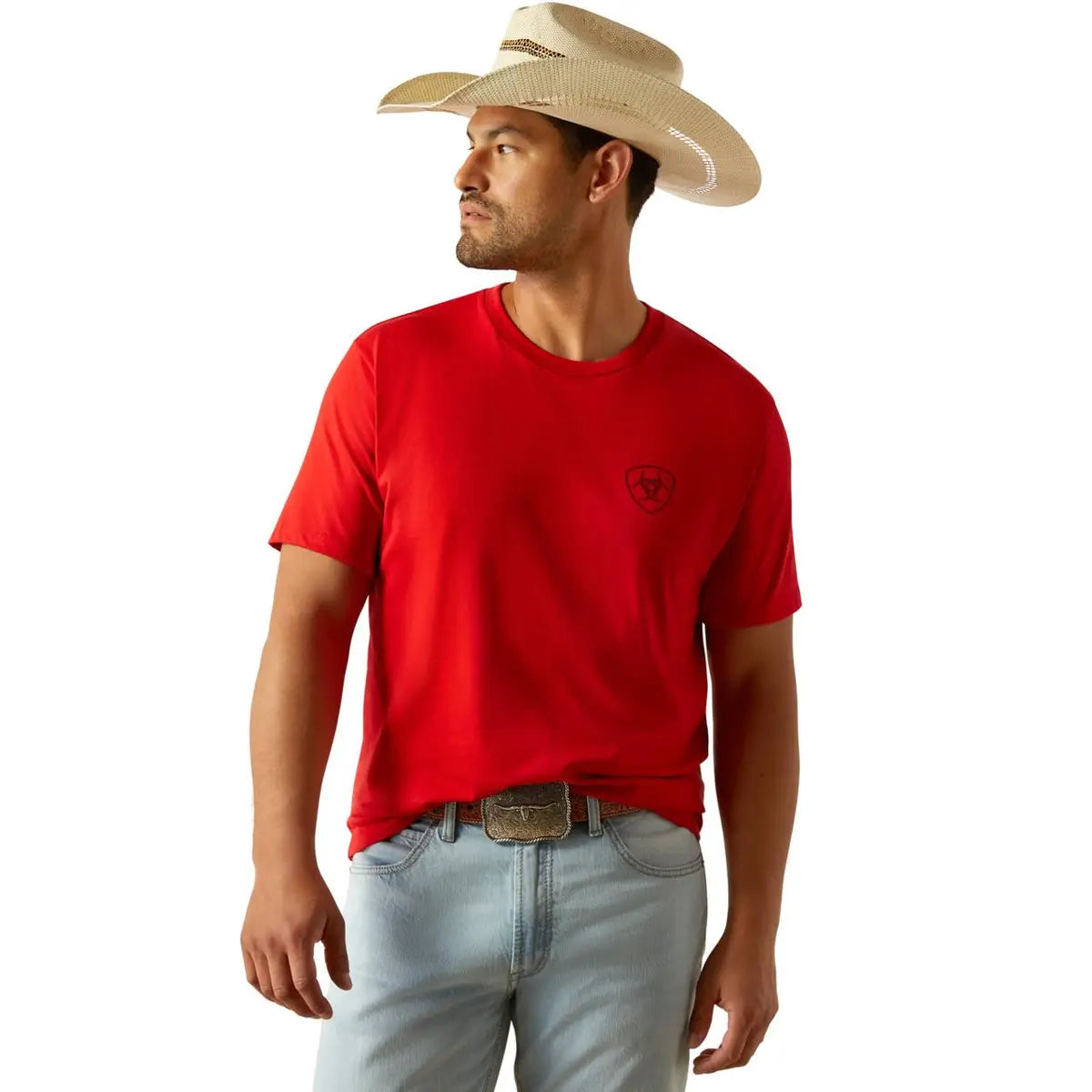 Ariat Etched Buffalo Red T Shirt 10058939