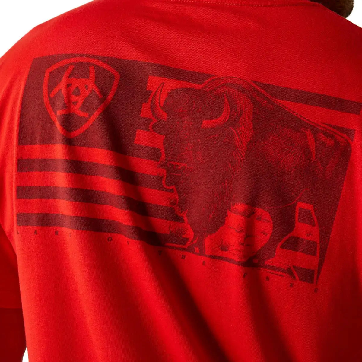 Ariat Etched Buffalo Red T Shirt 10058939