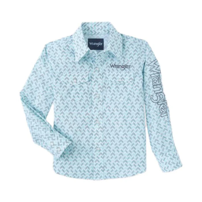 Wrangler Boy's Logo Western Snap Shirt 112346230
