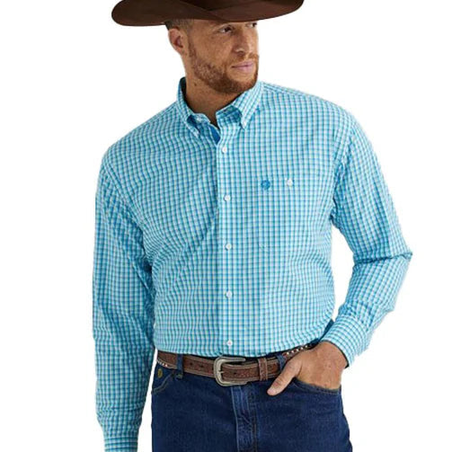 Wrangler Men's George Strait Long Sleeve Button Down 112346525