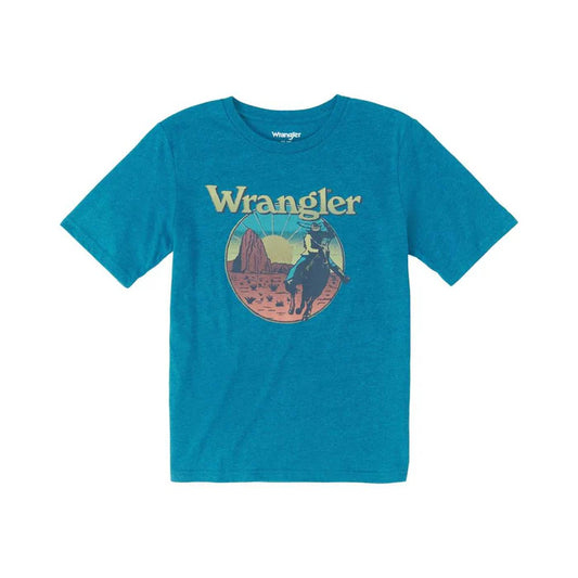 WRANGLER BOYS TEE PEPPER HEATHER 112350078