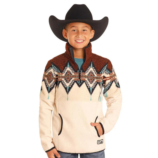 Rock & Roll Denim Boys Border Berber Pullover DK91C04069