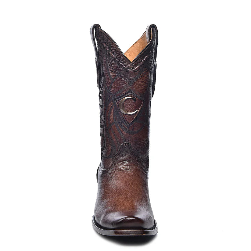 Cuadra CU801 MN Firenze Almond Shadow Deer Laser & Embroidery Narrow Square Toe
