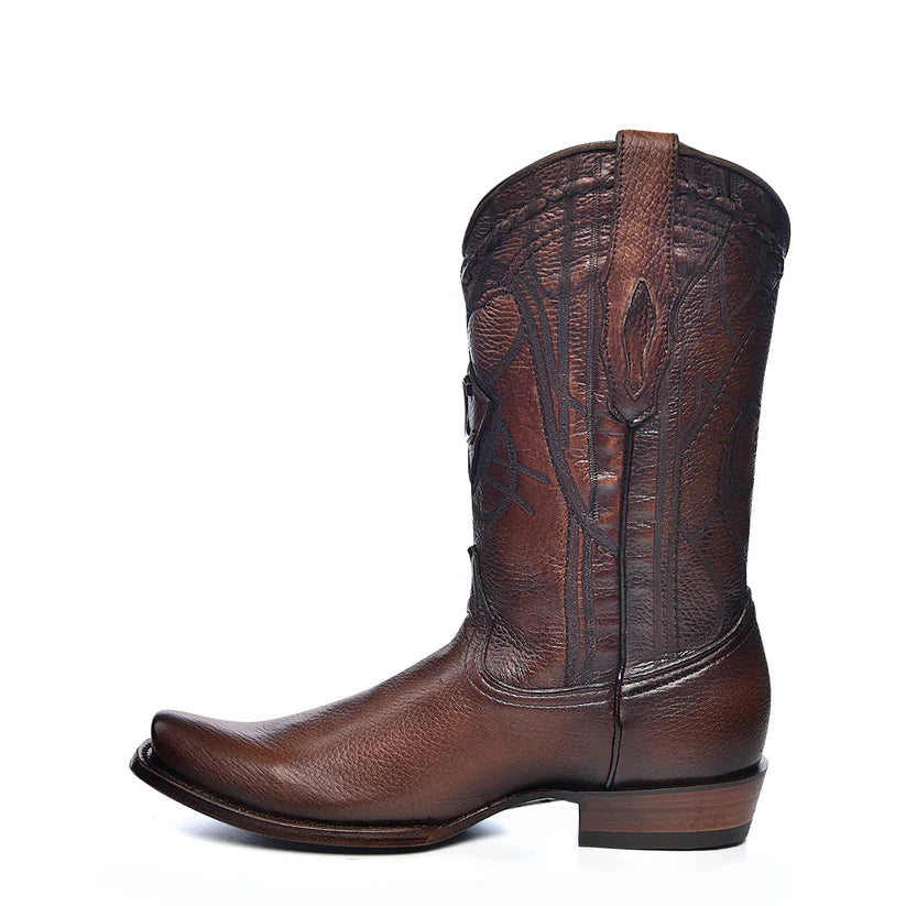 Cuadra CU801 MN Firenze Almond Shadow Deer Laser & Embroidery Narrow Square Toe