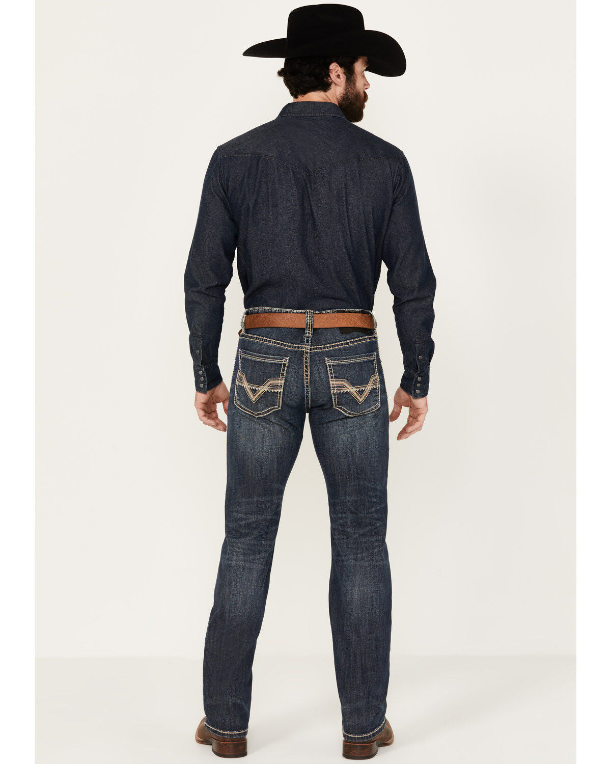 Rock & Roll Denim Men's Revolver Slim Straight Denim Jeans BM1RD02489