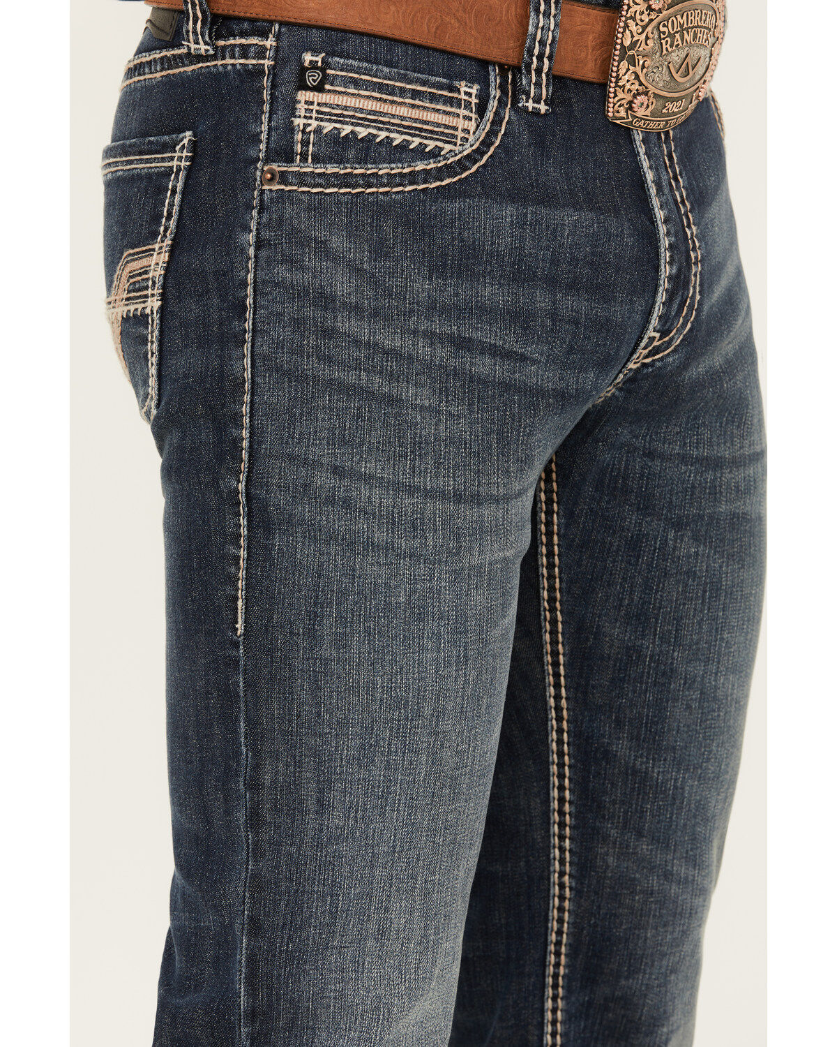 Rock & Roll Denim Men's Revolver Slim Straight Denim Jeans BM1RD02489