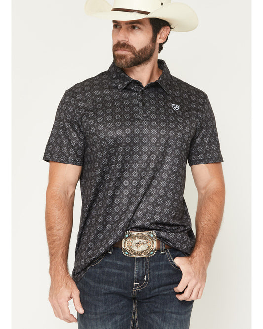 Rock & Roll Mens Medallion Printed Polo BM51T07280
