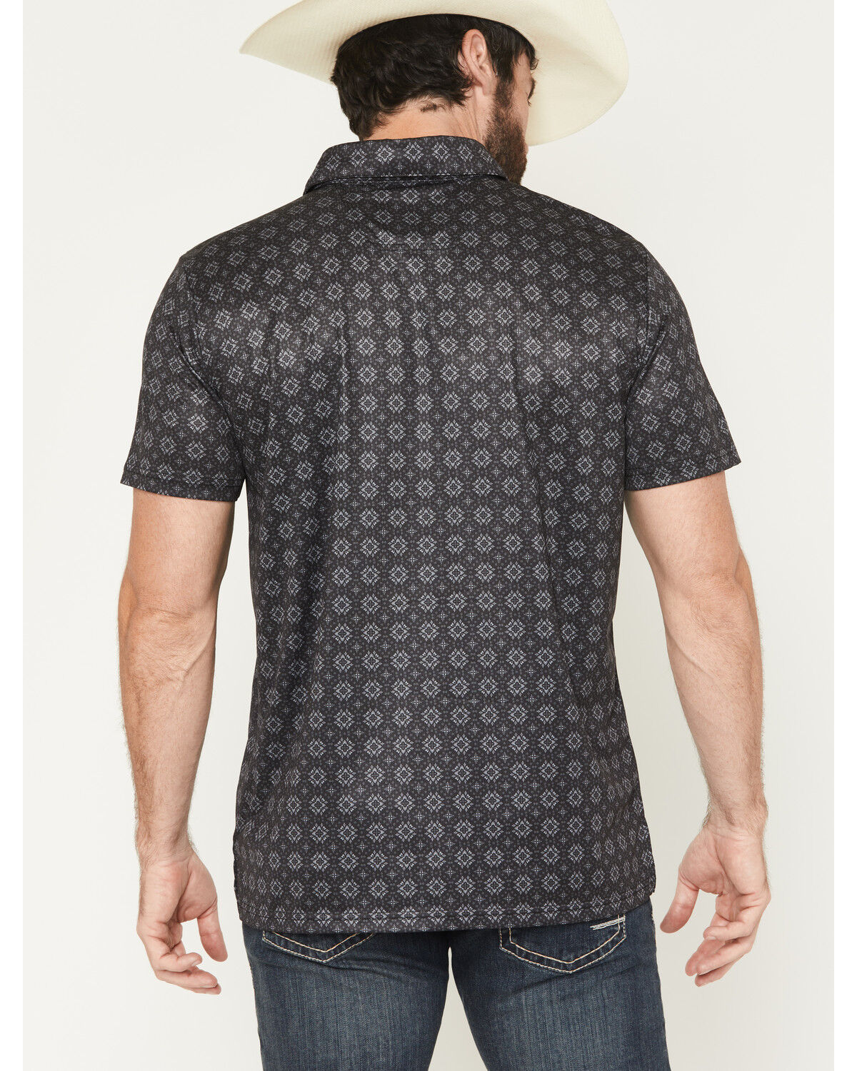 Rock & Roll Mens Medallion Printed Polo BM51T07280