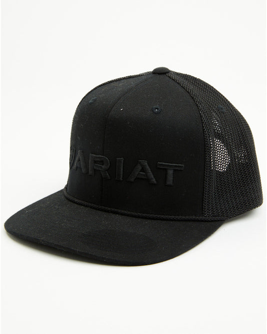 Ariat Men's 3D Embroidery Black Baseball Cap Hat A300091801