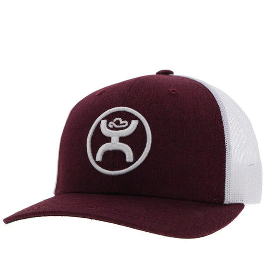 Hooey O Classic Maroon and White Ball Cap 2409T