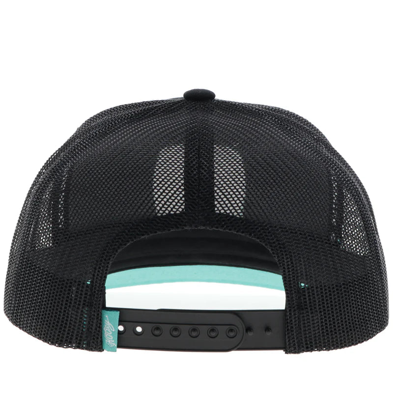 2424T-BK Zenith Hooey Black 6-Panel Trucker with Serape Pattern