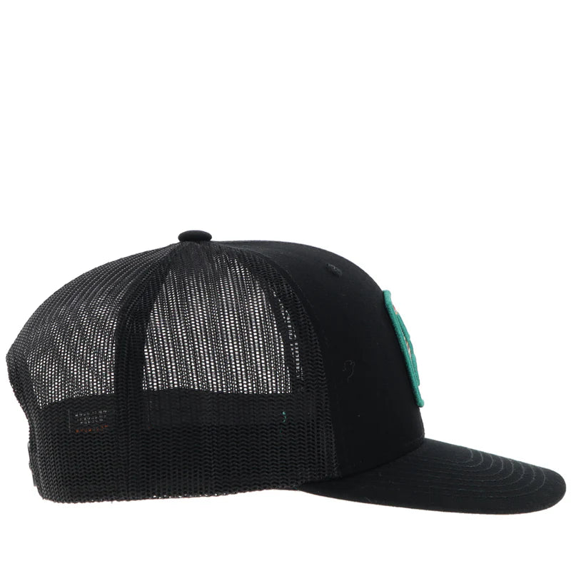 2424T-BK Zenith Hooey Black 6-Panel Trucker with Serape Pattern