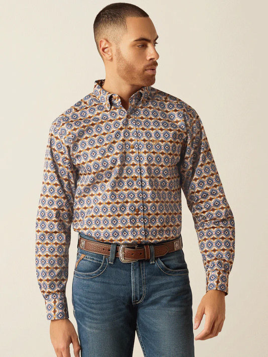 Ariat Mens Tennessee LS Shrt Blue 10052613