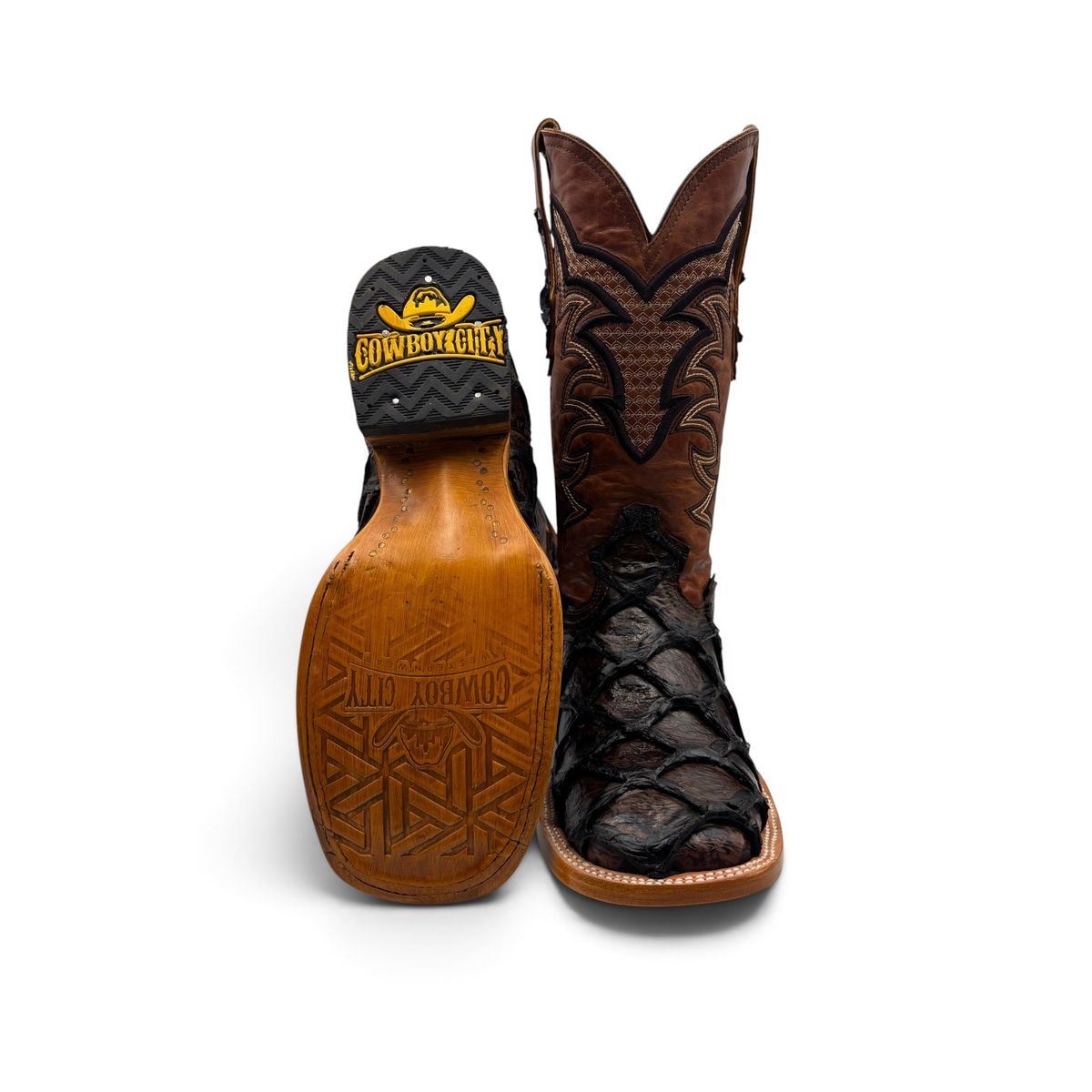 Cowboy City Mens Western Boot Brown Clone