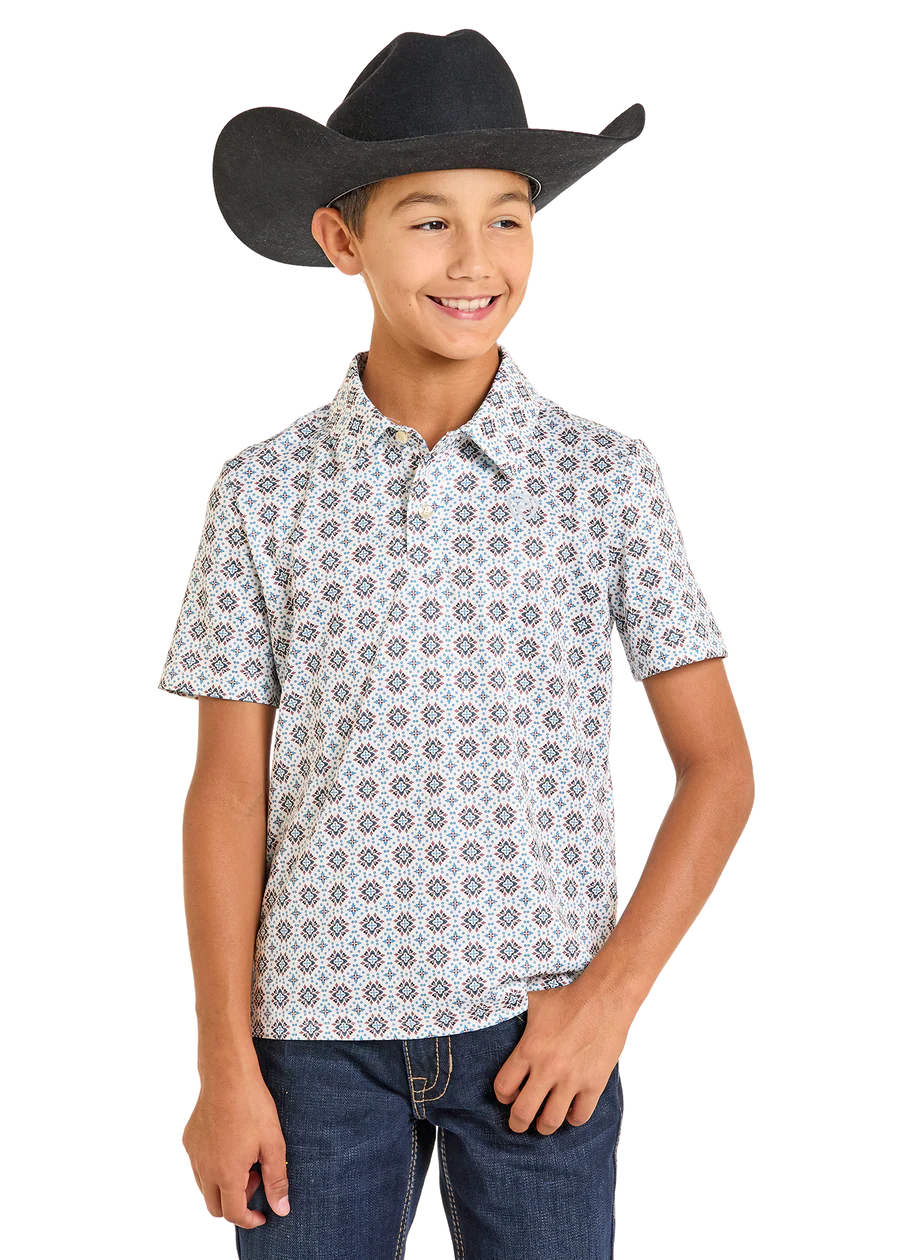 Rock & Roll Boys Medallion Printed Polo BB51T07281