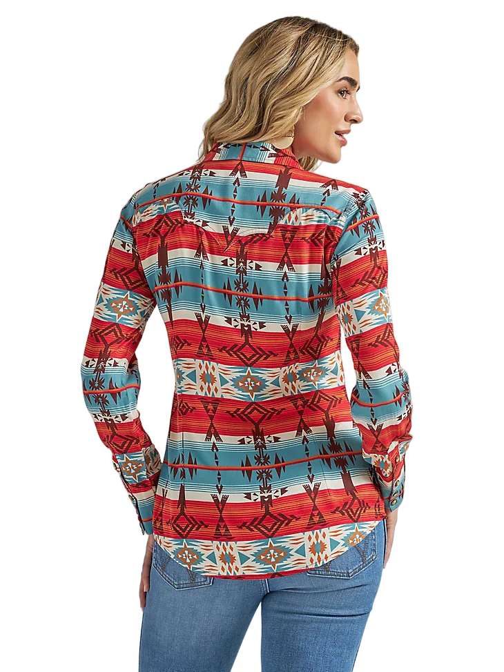 Wrangler Women's Retro Horizontal Geo Snap Shirt 112339169