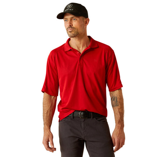 Ariat Mens  Ac SS Polo Haute Red 10055238