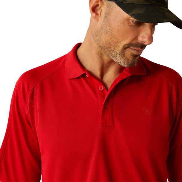 Ariat Mens  Ac SS Polo Haute Red 10055238