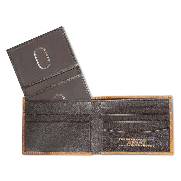 ARIAT BIFOLD CALF HAIR PATCH BROWN  ACCESSORIES WALLET  A3566802