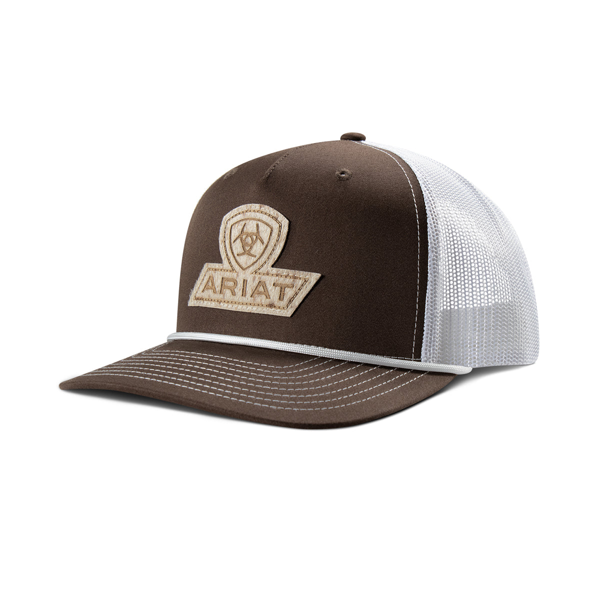 ARIAT CALF HAIR PATCH BROWN HATS CAP A300095202