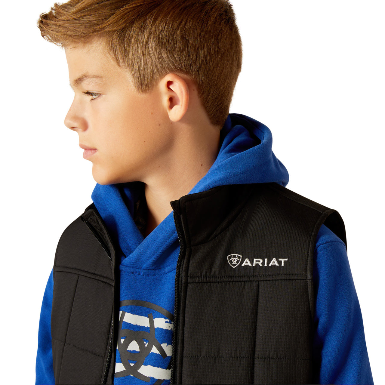 ARIAT CRIUS INSULATED BLACK VEST - KIDS BOYS VEST CORE - 10051985