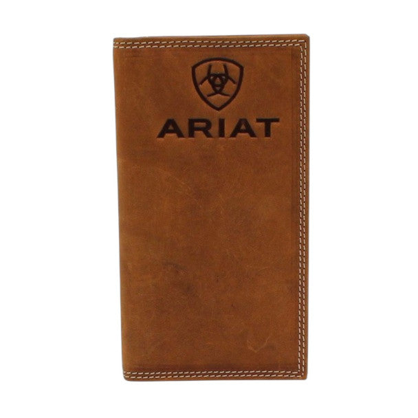 Ariat Embossed Logo Medium Brown Wallet A3548044