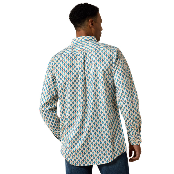ARIAT JAZIEL FITTED WHITE SOUTHWEST - MENS SHIRT - 10071036