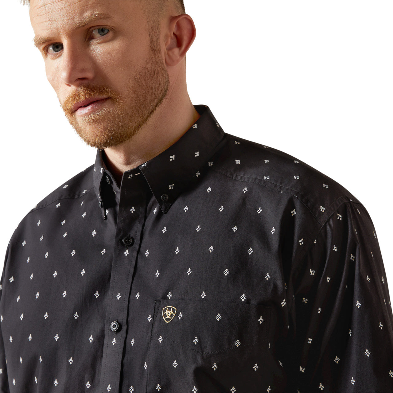 Ariat Men's Taylor Classic Fit Long Sleeve Shirt - Black Western Button-Up 10065856