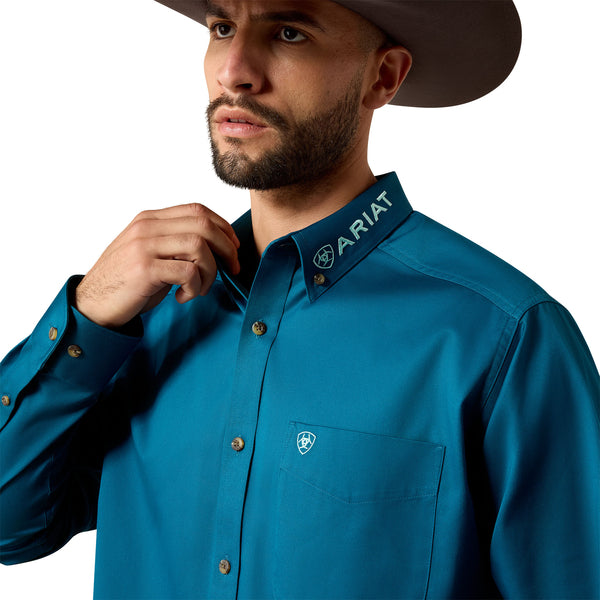 ARIAT MEN'S TEAM LOGO TWILL LONG SLEEVE SHIRT 10079357