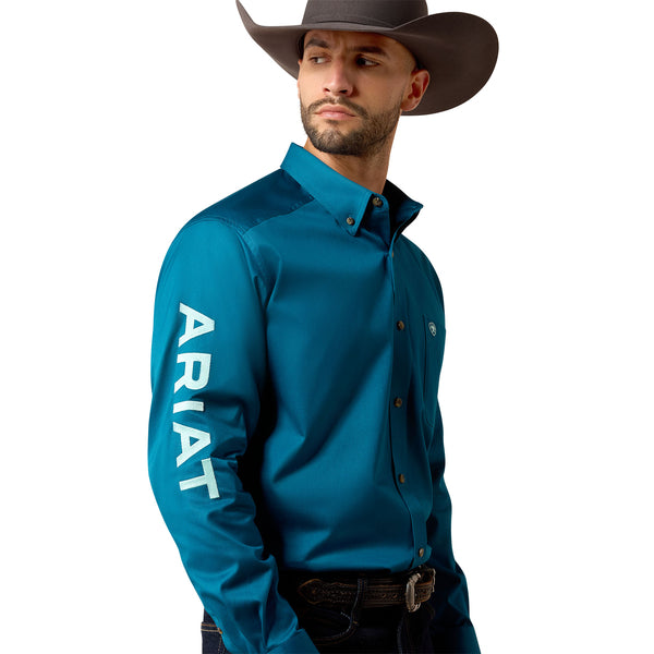ARIAT MEN'S TEAM LOGO TWILL LONG SLEEVE SHIRT 10079357