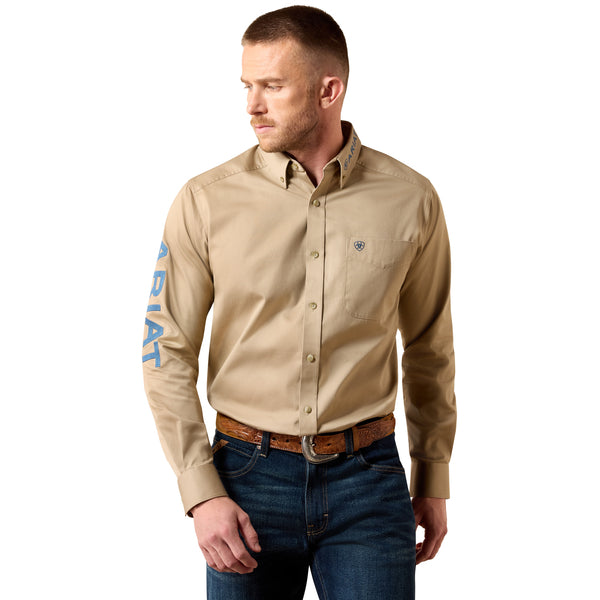ARIAT MEN'S TEAM LOGO TWILL LONG SLEEVE SHIRT 10079478
