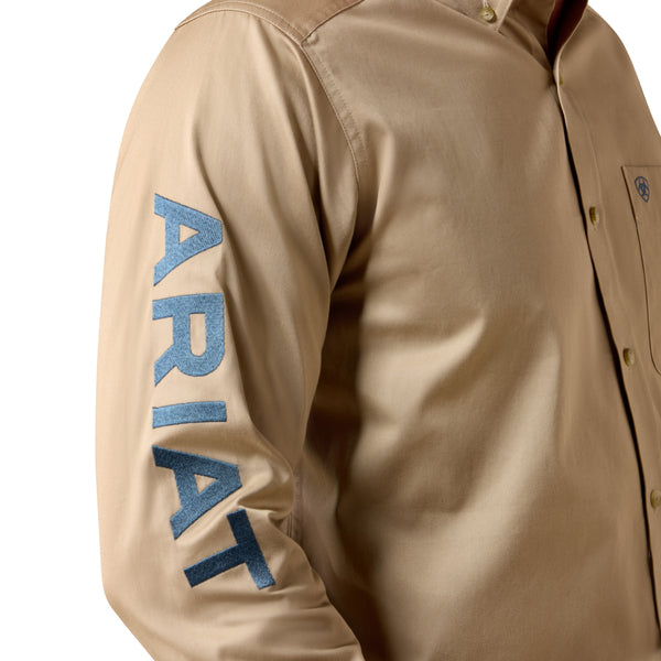 ARIAT MEN'S TEAM LOGO TWILL LONG SLEEVE SHIRT 10079478