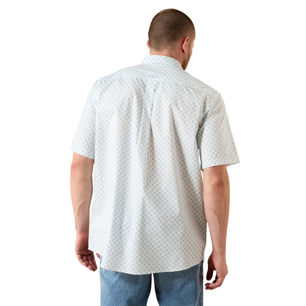 ARIAT PACKERT CLASSIC WHITE PRINT MENS SHIRT  10071728