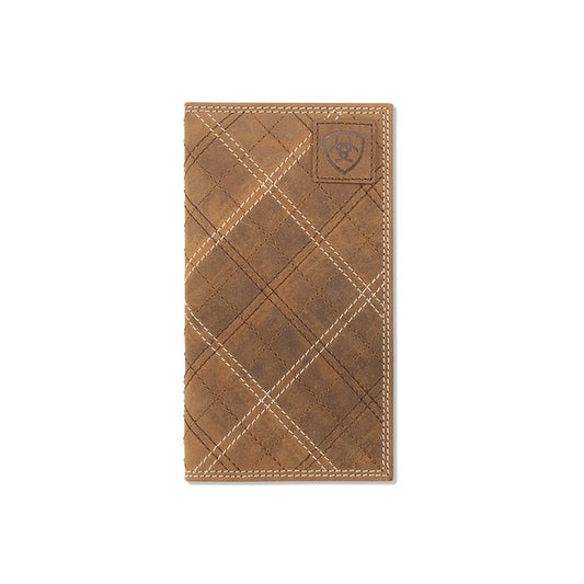 ARIAT RODEO CROSS STITCH PATCH TAN  ACCESSORIES WALLET  A3562944