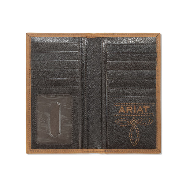 ARIAT RODEO CROSS STITCH PATCH TAN  ACCESSORIES WALLET  A3562944