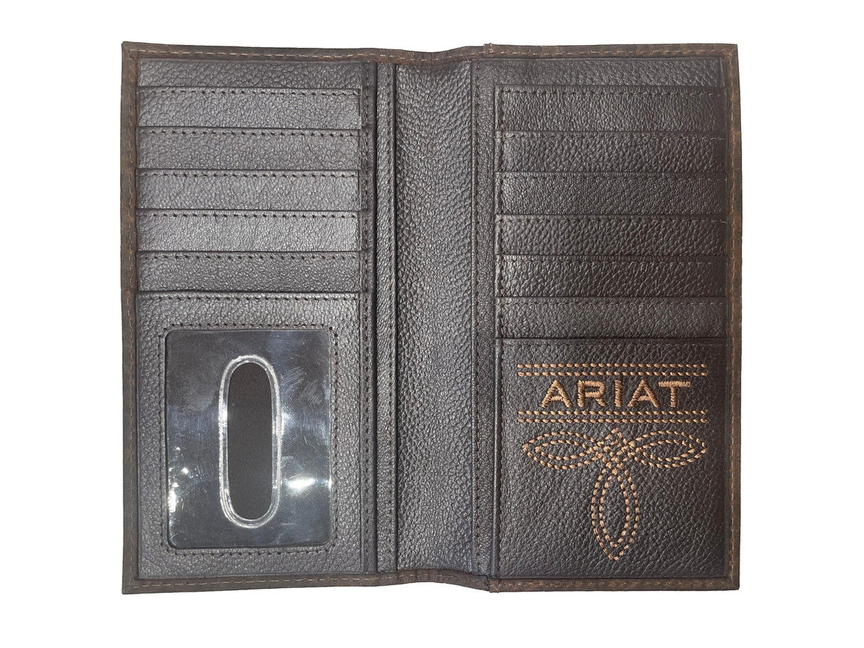 Ariat Rodeo Dark Brown Boot Stitch Wallet A3510802