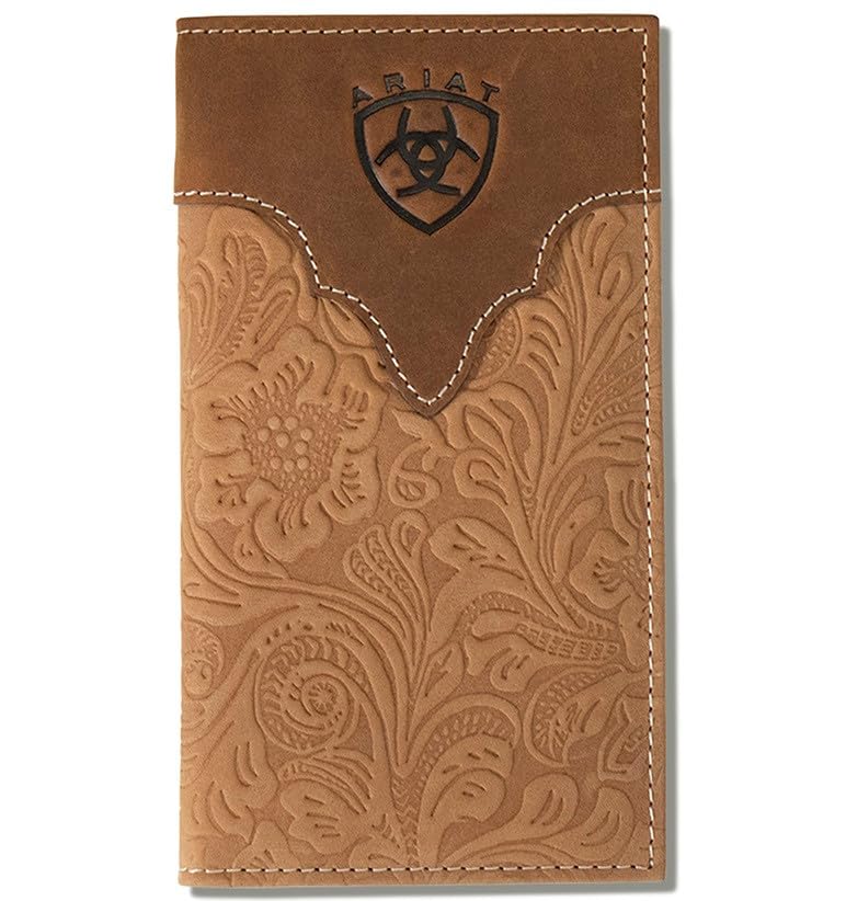 ARIAT RODEO WALLET FLORAL EMBOSSED BROWN A3555502