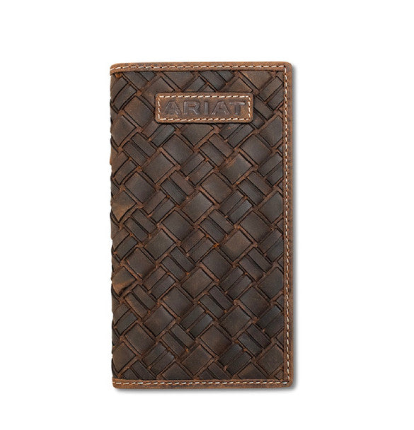 Ariat Rodeo Basketweave Medium Brown Wallet A3567544