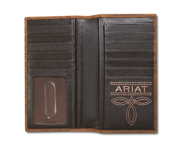 Ariat Rodeo Basketweave Medium Brown Wallet A3567544