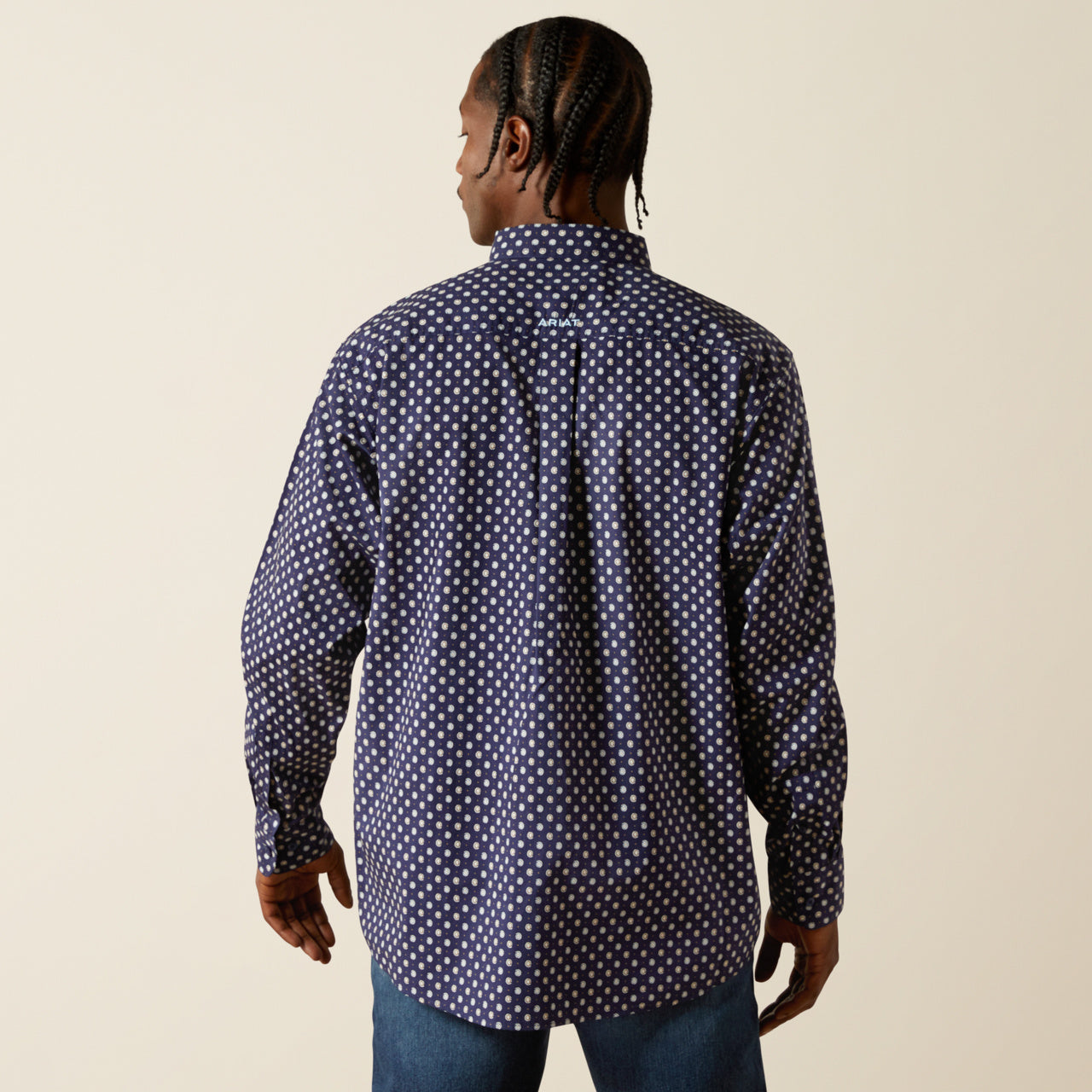 ARIAT STONE CLASSIC DARK BLUE PRINT - MENS SHIRT - 10062241