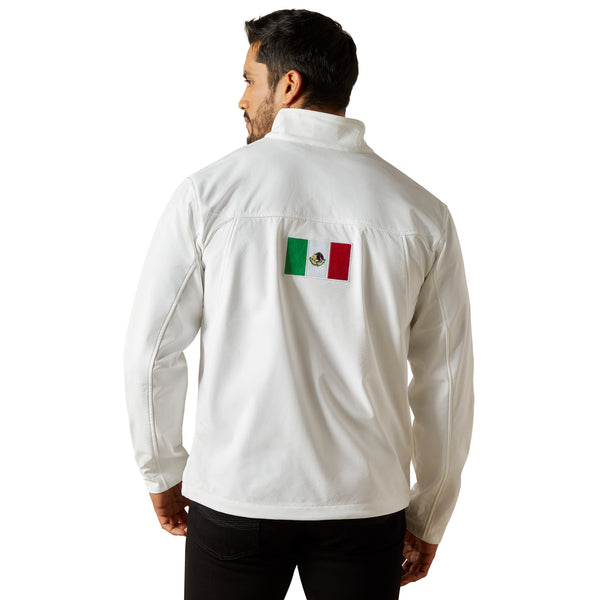 ARIAT TEAM SOFTSHELL WHITE MEXICO - MENS JACKET - 10043549