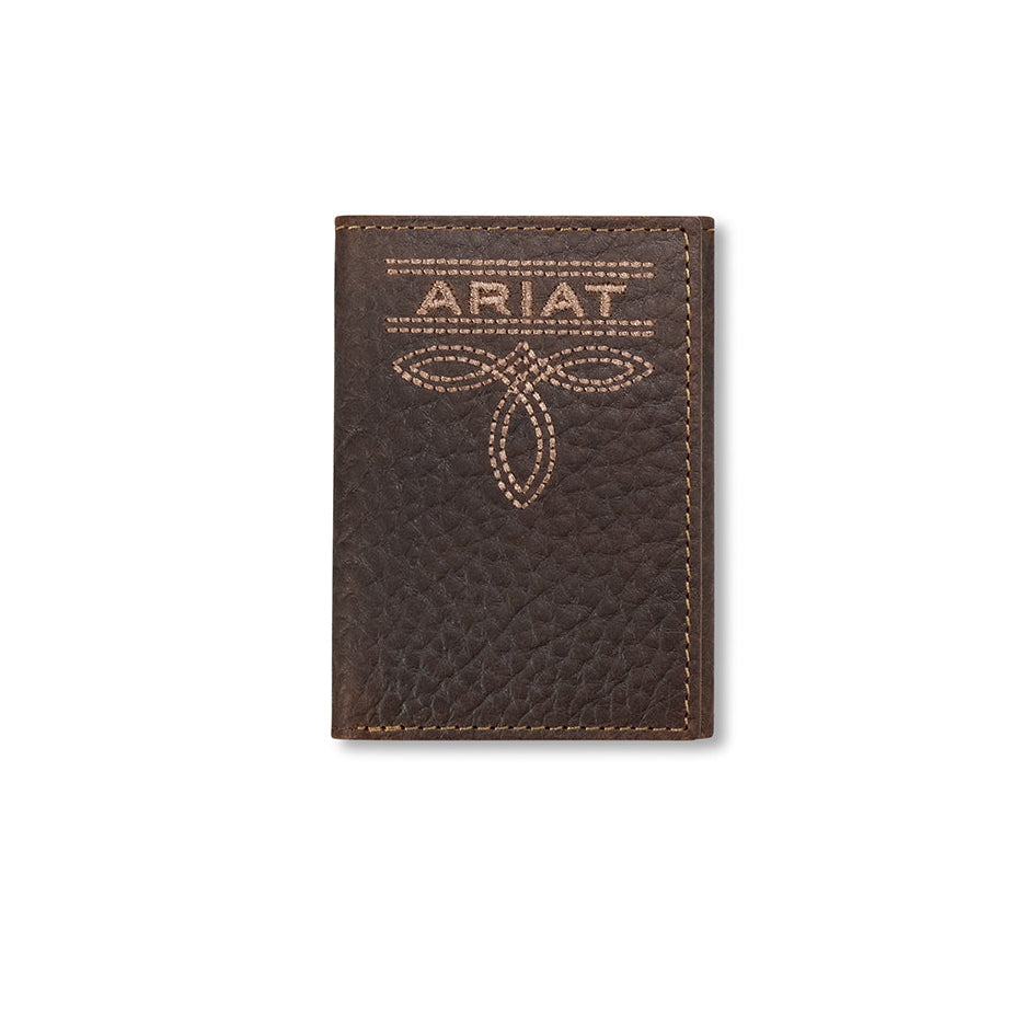 Ariat Trifold Bug Stitch Brown Wallet A3563402