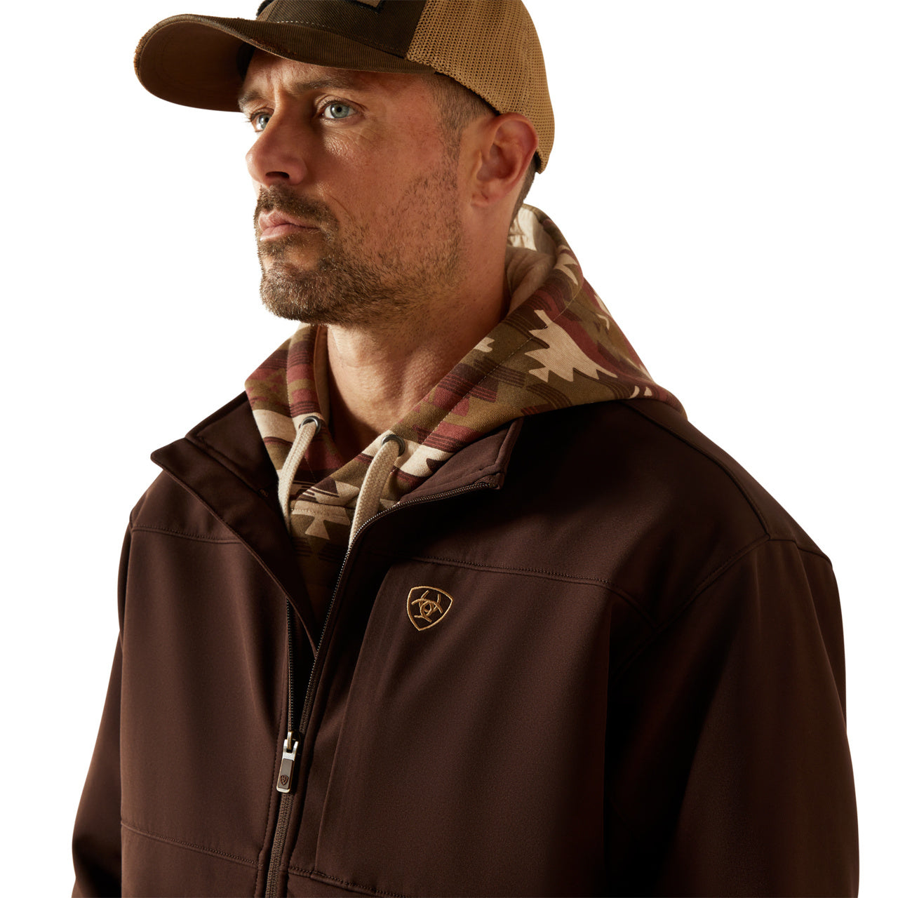 ARIAT VERNON SOFTSHELL COFFE BEAN - MENS JACKET - 10062597