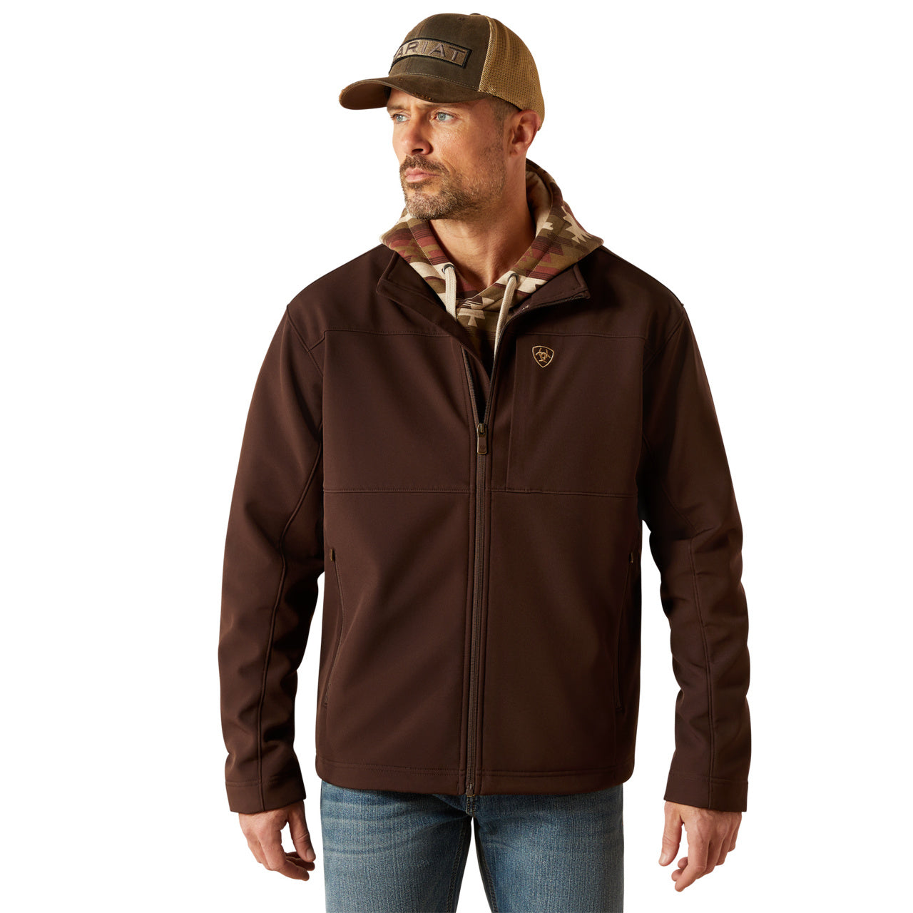 ARIAT VERNON SOFTSHELL COFFE BEAN - MENS JACKET - 10062597